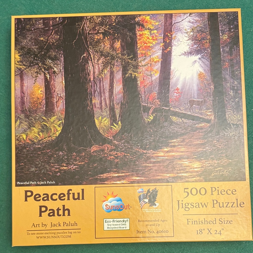 "Peaceful Path" 500-Piece Jigsaw Puzzle - Yellow